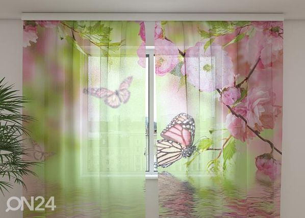 Шифоновая фотоштора Butterflies in spring 240x220 см