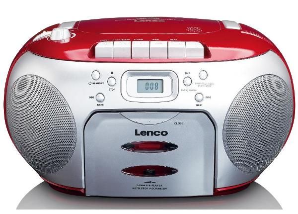 CD-радио с кассетным проигрывателем Lenco SCD420RD, красный