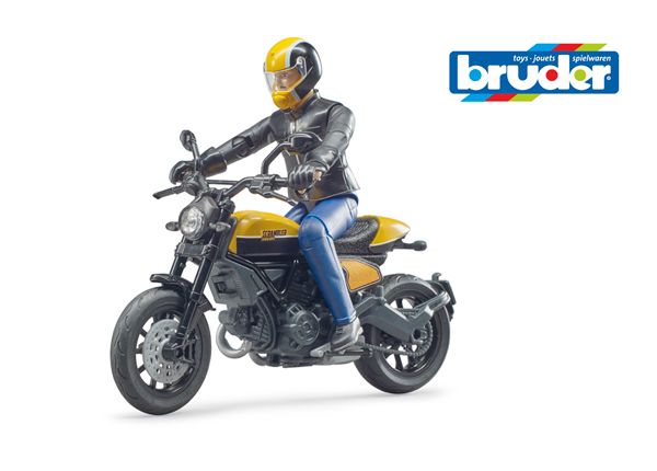 Ducati Scrambler с мотоциклистом 1:16 Bruder