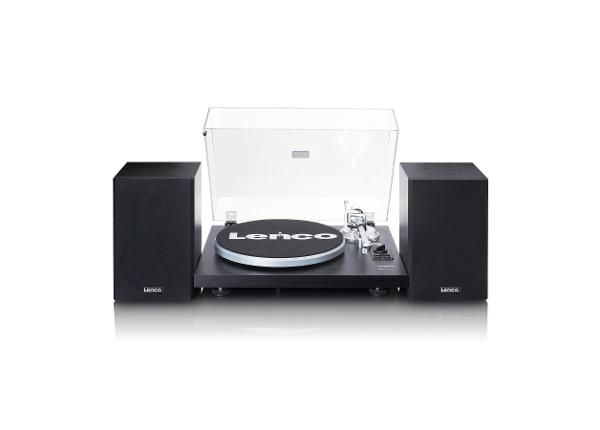 Hi-Fi виниловый проигрыватель с внешними динамиками Lenco LS500BK, черный