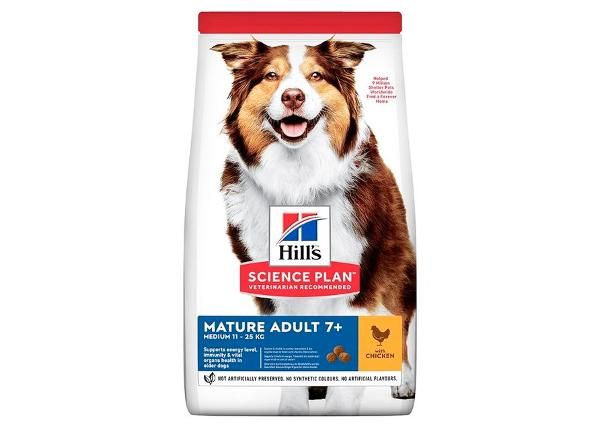 Hill's Science Plan Mature корм с курицей для собак средних размеров 2,5 кг