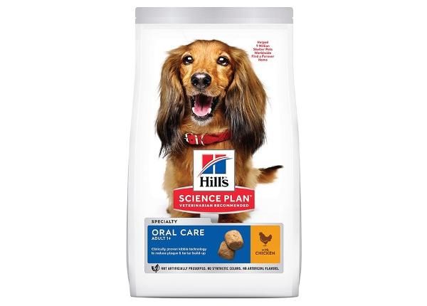 Hill's Science Plan Oral Care корм для собак с курицей, для крупной собаки 12 кг
