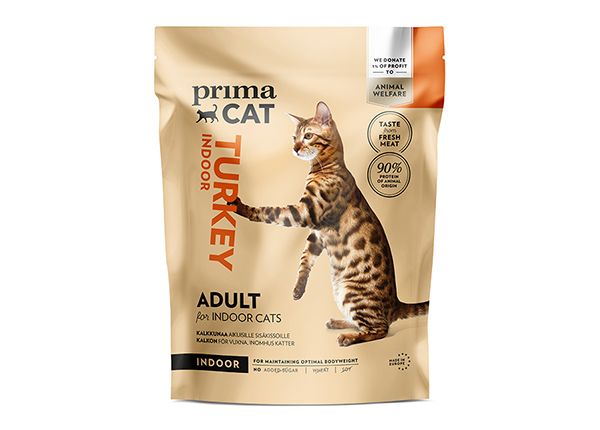 PrimaCat полнорационный корм для взрослых кошек с мясом индейки 1,4 кг