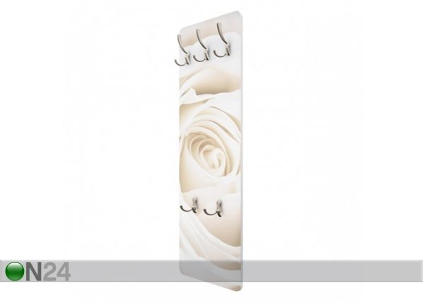 Вешалка настенная Pretty White Rose 139x46 cm