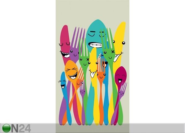 Затемняющая фотоштора Spoons and forks 140x245 см