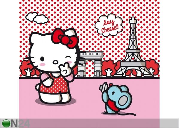 Затемняющее фотошторы Hello Kitty with mouse 280x245 см