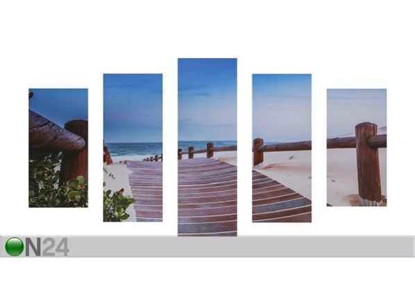 Картина из 5-частей Beach Walkway 160x60 cm
