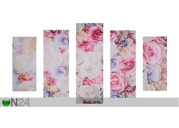 Картина из 5-частей Rose Petals 160x60 cm