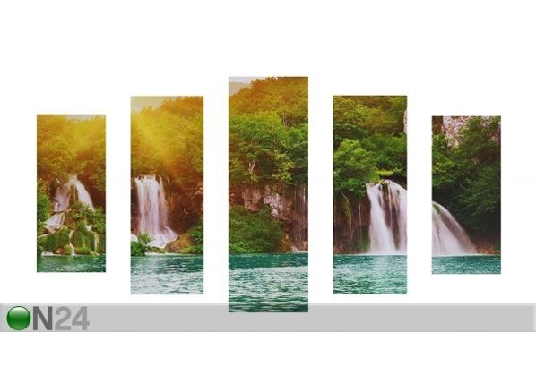 Картина из 5-частей Tropical Waterfall 160x60 cm