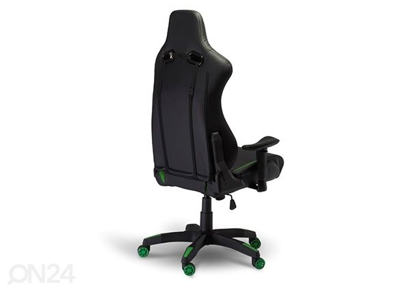 Кресло геймерское Gaming de Luxe, чёрный/зелёный