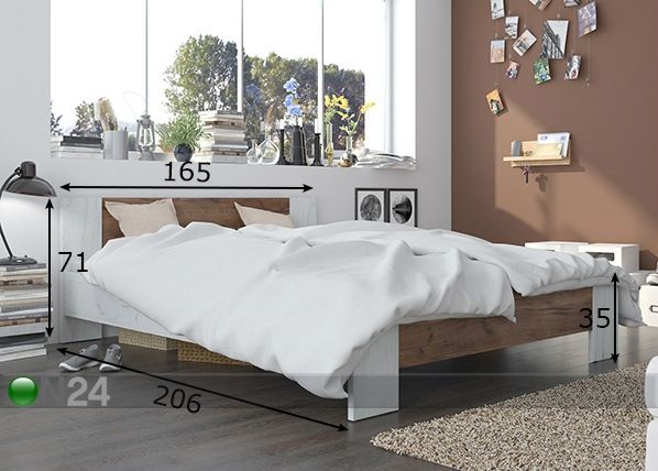 Кровать Vega 160x200 cm + матрас Prime Standard Bonell