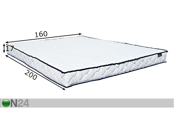 Кровать Vega 160x200 cm + матрас Prime Standard Bonell
