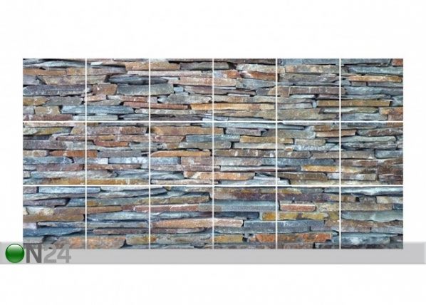 Наклейки на плитку Colourful Stone Wall 60x120 cm