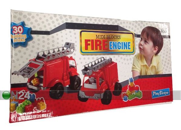 Пожарная машина с кубиками