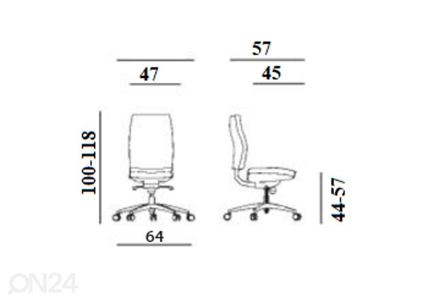 Рабочий стул Mek D5, серый