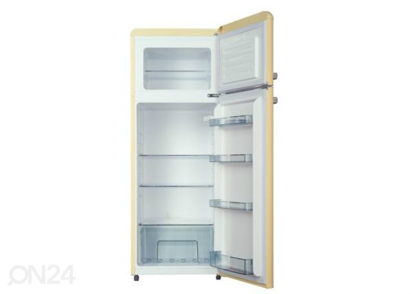 Ретро-холодильник Wolkenstein, глянцевый бежевый