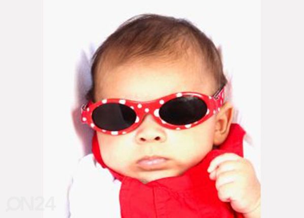 Солнцезащитные очки красные в белый горошек для детей от 2-5 лет