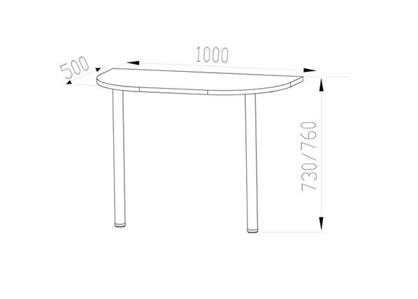 Удлинение для рабочего стола 100 cm