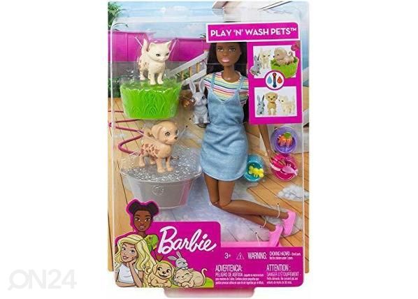 Barbie® Play'N 'Wash кукла с домашними животными