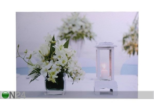 LED настенная картина Flowers & Lantern 30x40 cm
