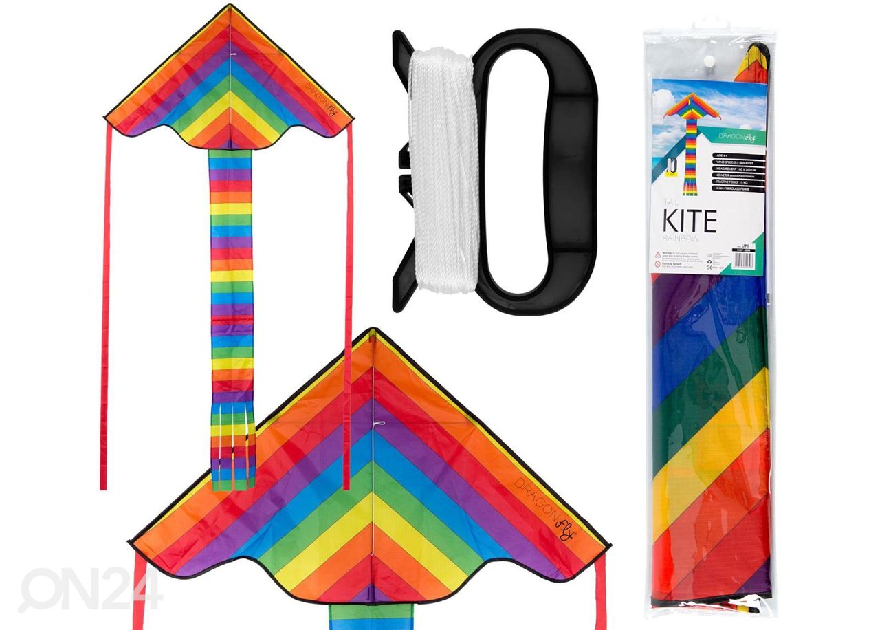 Воздушный змей Tail Kite Rainbow Dragon Fly увеличить
