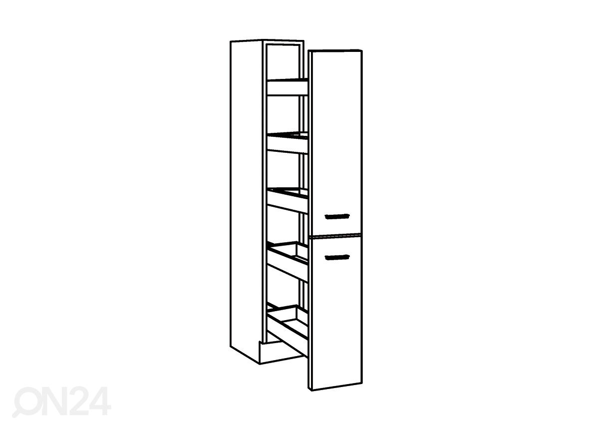 Высокий выдвижной кухонный шкаф Arta 30 cm увеличить