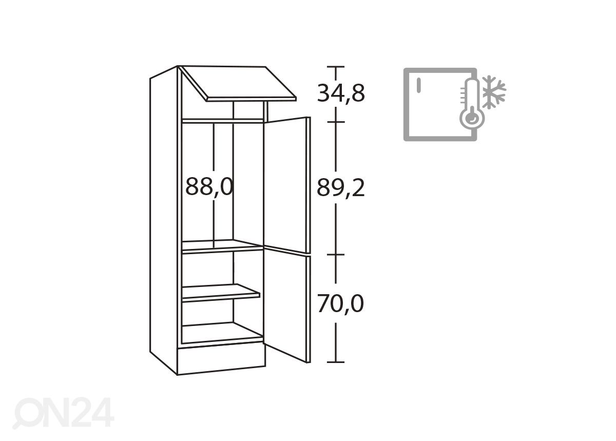 Высокий кухонный шкаф Zamora 60 cm увеличить