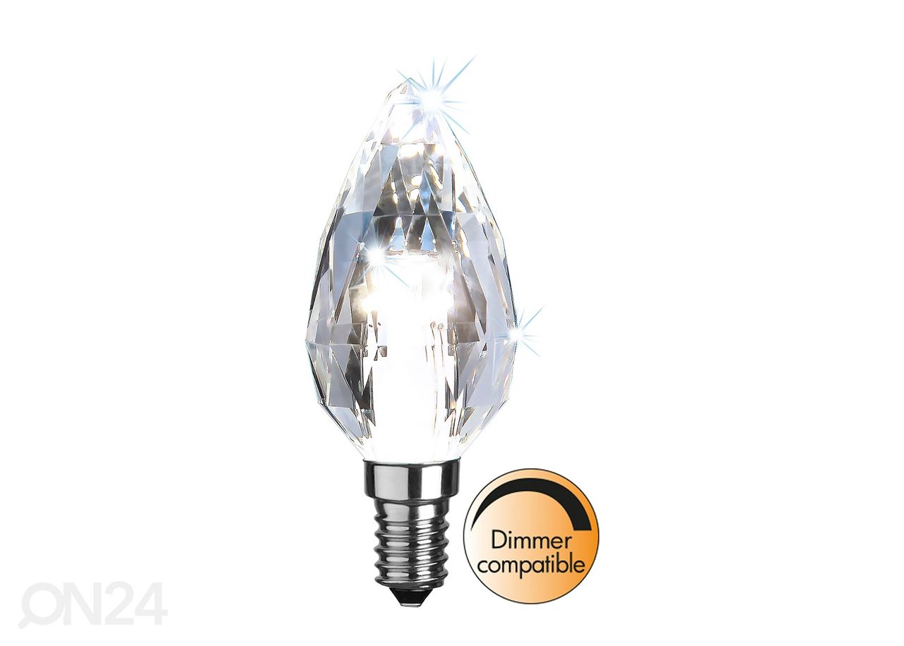 Декоративная лампочка в виде бриллианта с цоколем E14 увеличить