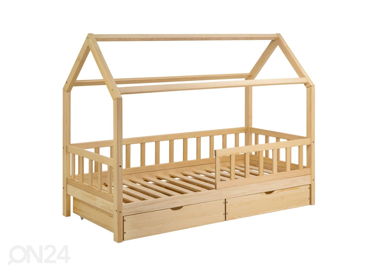 Детская кровать из массива дерева 80x160 cm + ящики увеличить