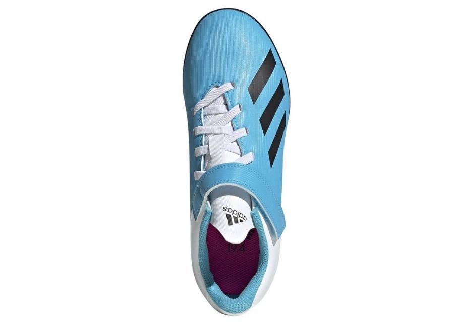 Детская футбольная обувь adidas X 19.4 H&L TF JR EF9126 синяя увеличить