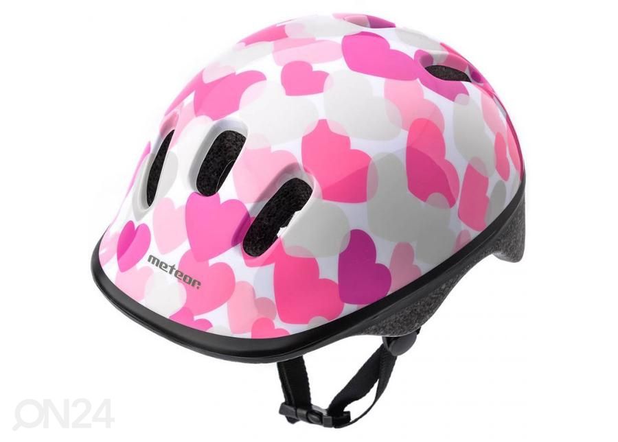 Детский велосипедный шлем Meteor KS06 Hearts pink suurus S 48-52 cm Jr увеличить