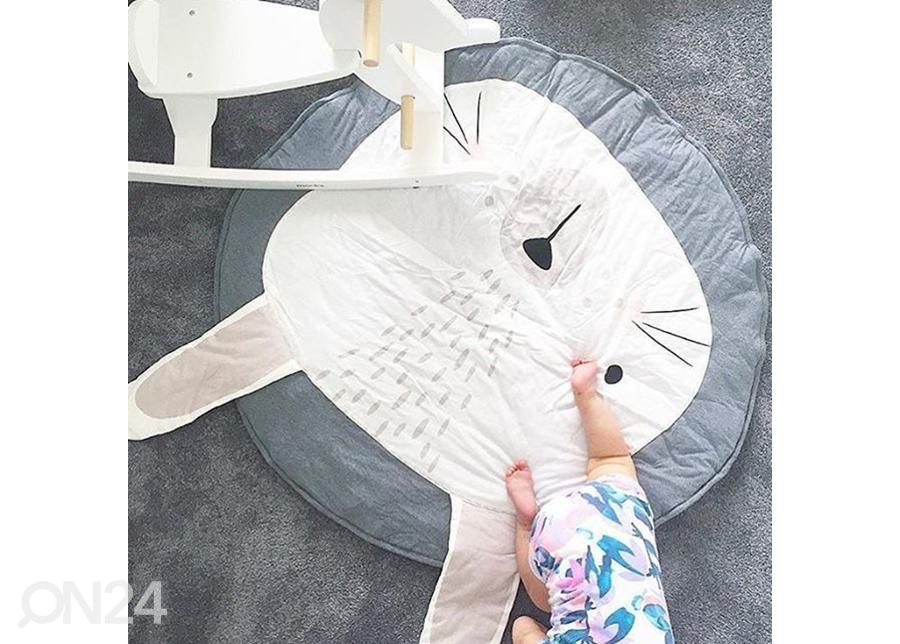 Детский игровой коврик серый кролик 85 см увеличить