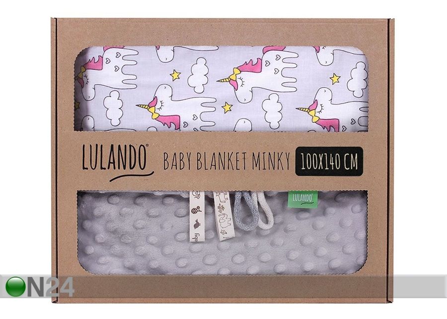 Детское одеяло Lulando Minky 100x140 см, серое увеличить