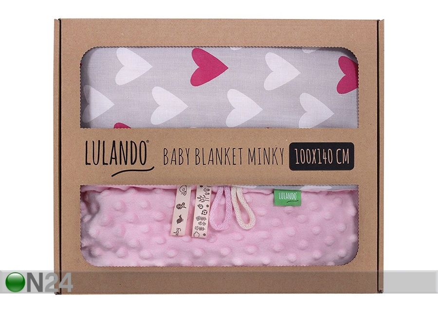 Детское одеяло Lulando Minky 100x80 см, розовое увеличить