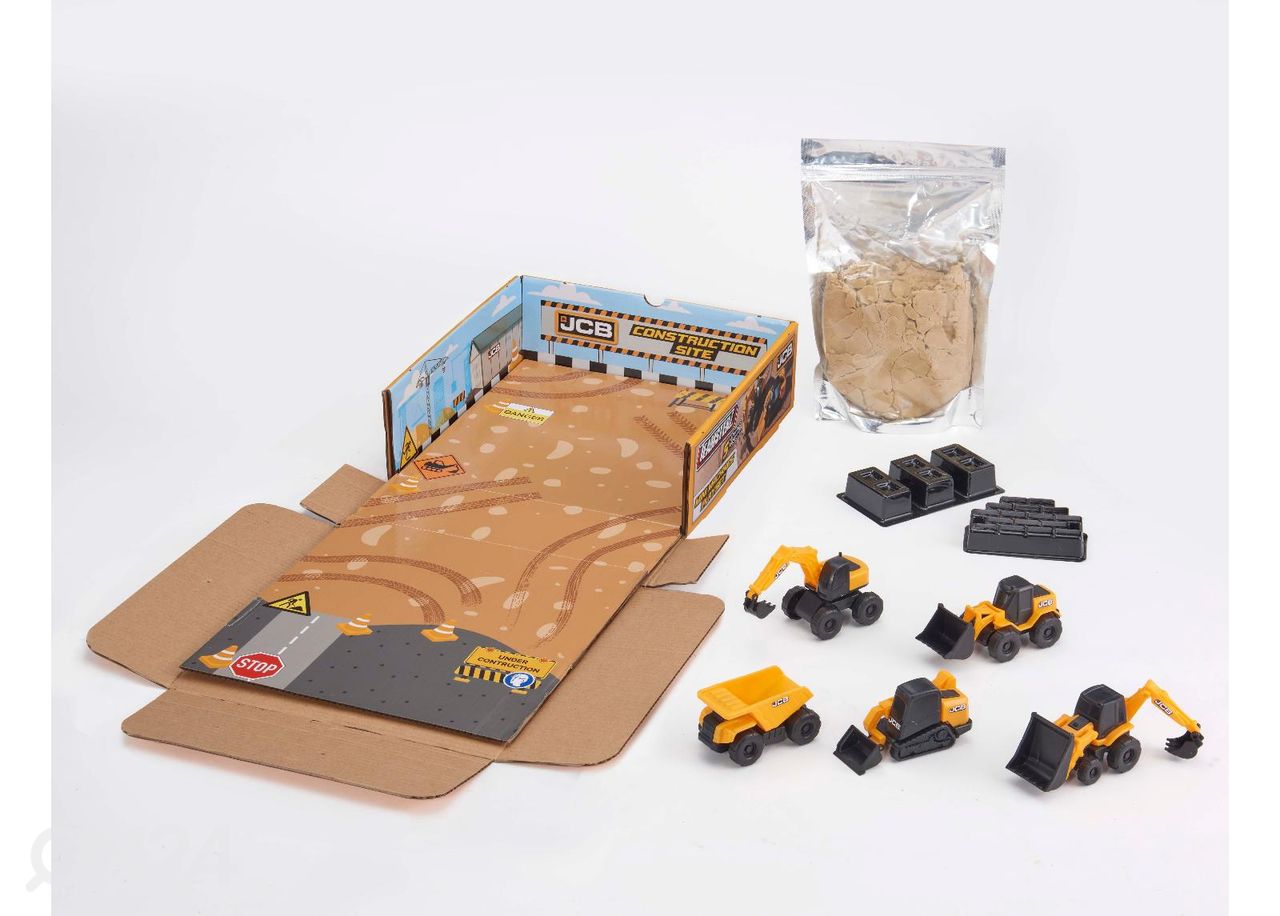 Игровой набор автомобилей JCB Mini с песком увеличить