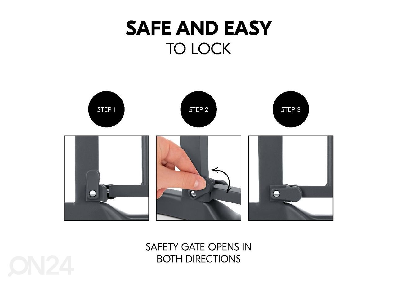Калитка безопасности 84-89 см с низким бортиком Hauck Select Clear Step Autoclose 2 тёмно-серый увеличить