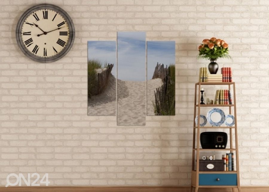 Картина из 3-частей Fenced dunes 2 3D 90x80 см увеличить
