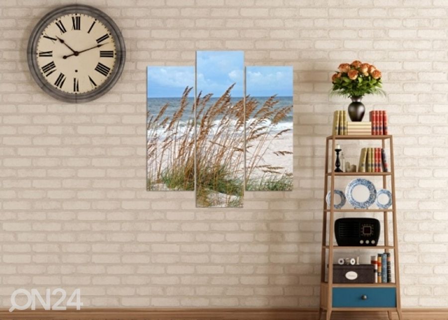 Картина из 3-частей Grass by the sea 3D 90x80 см увеличить