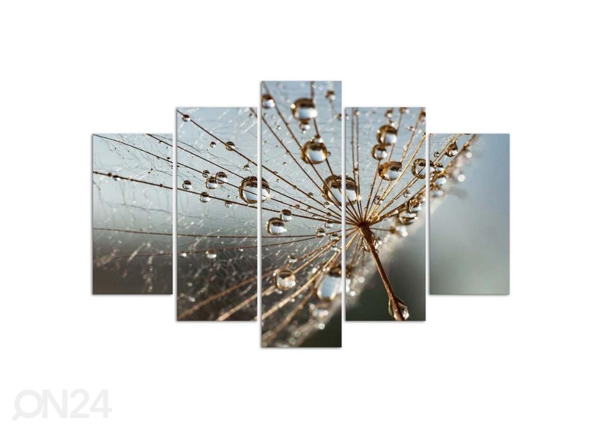 Картина из 5-частей Dew Drops and Cobweb 100x70 см увеличить
