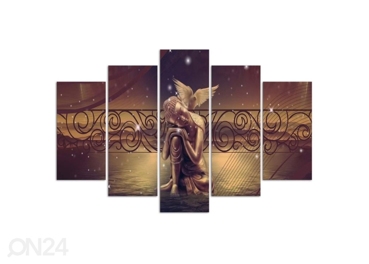 Картина из 5-частей Golden buddha 100x70 см увеличить