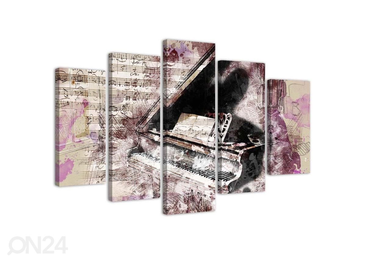 Картина из 5-частей Piano - abstraction 100x70 см увеличить
