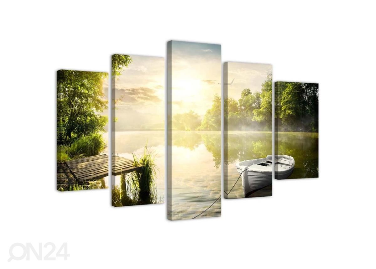 Картина из 5-частей Sunrise over the lake 100x70 см увеличить