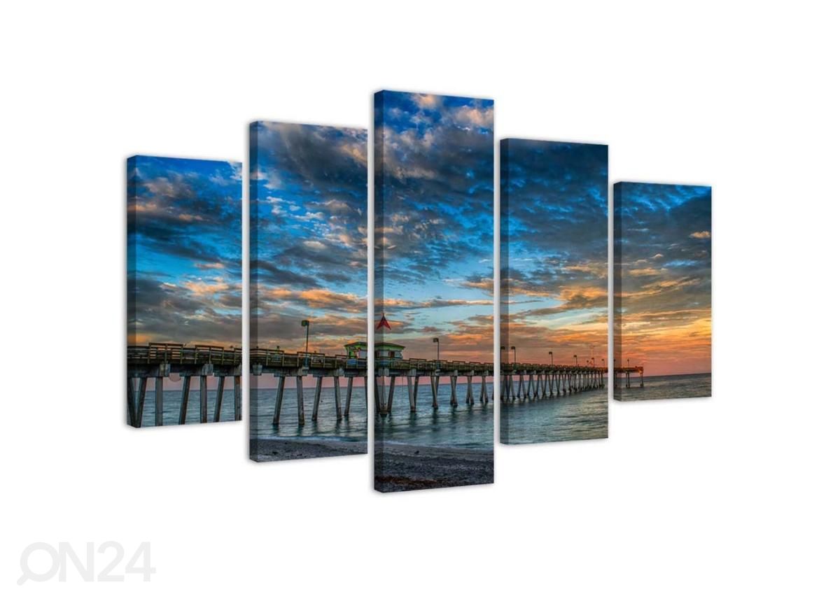 Картина из 5-частей Sunset on the Pier 100x70 см увеличить