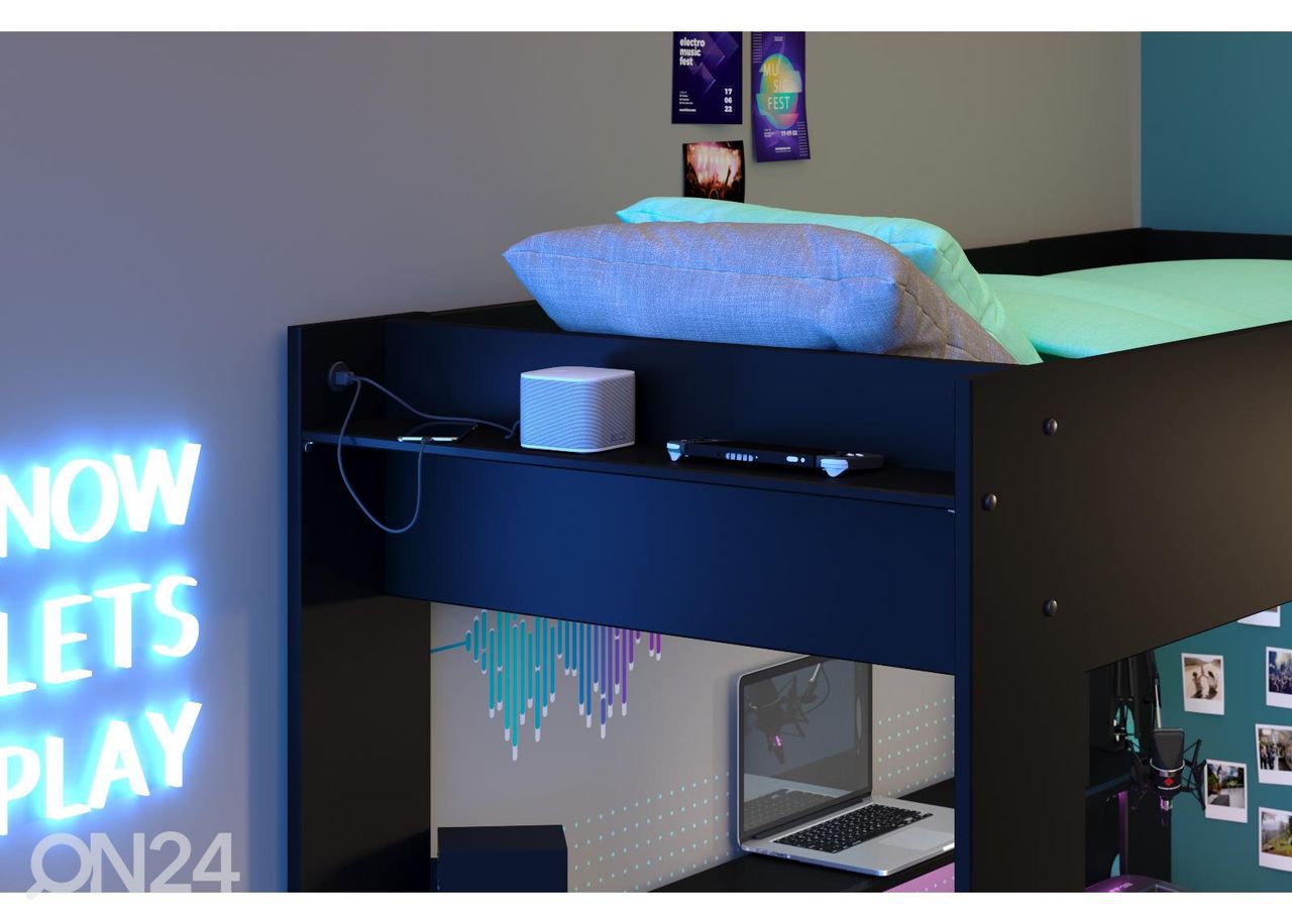 Компактная кровать Online 90x200 cm + LED увеличить