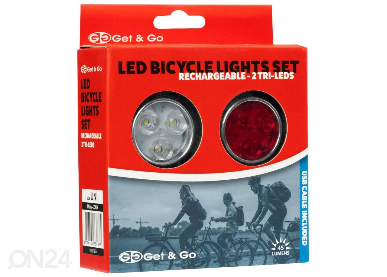 Комплект велосипедных фонарей Tri-LED 45 2 шт увеличить