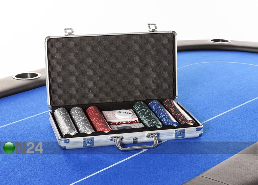 Комплект для игры в покер с 300 жетонами увеличить