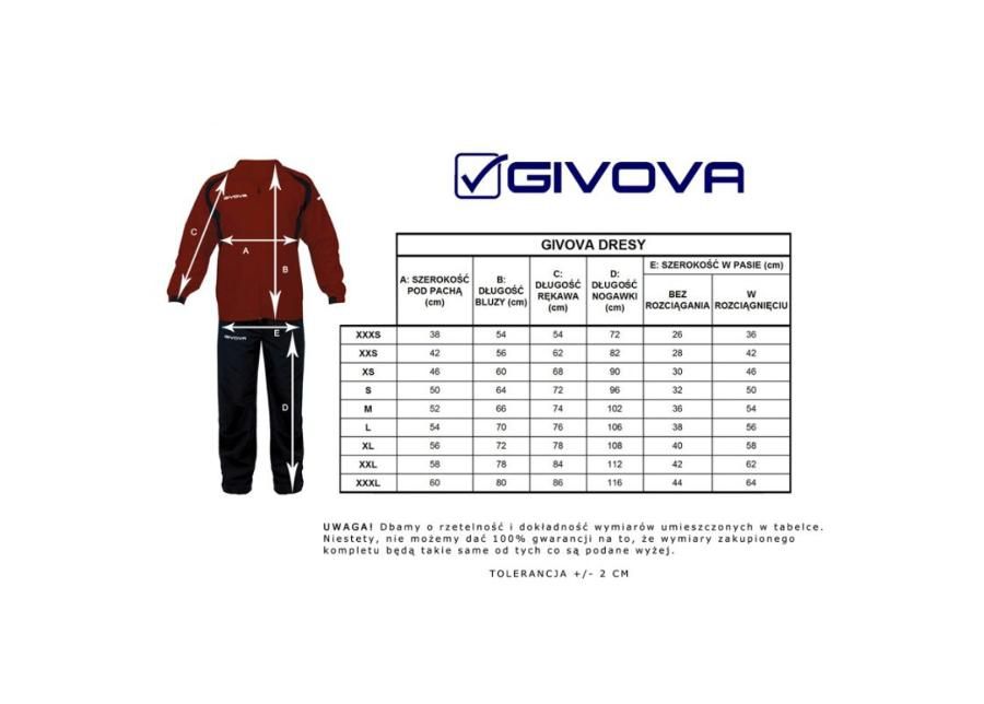 Комплект мужской спортивной одежды Givova Tuta Visa TR018 1210 размер L увеличить