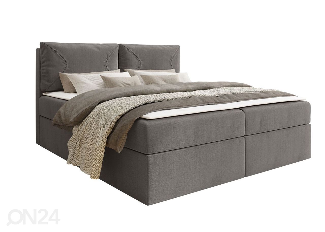 Континентальная кровать 160x200 cm, серый увеличить