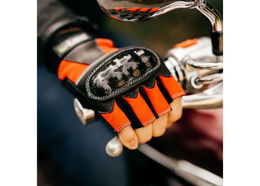 Короткие мотоциклетные перчатки из кожи W-TEC размер S увеличить