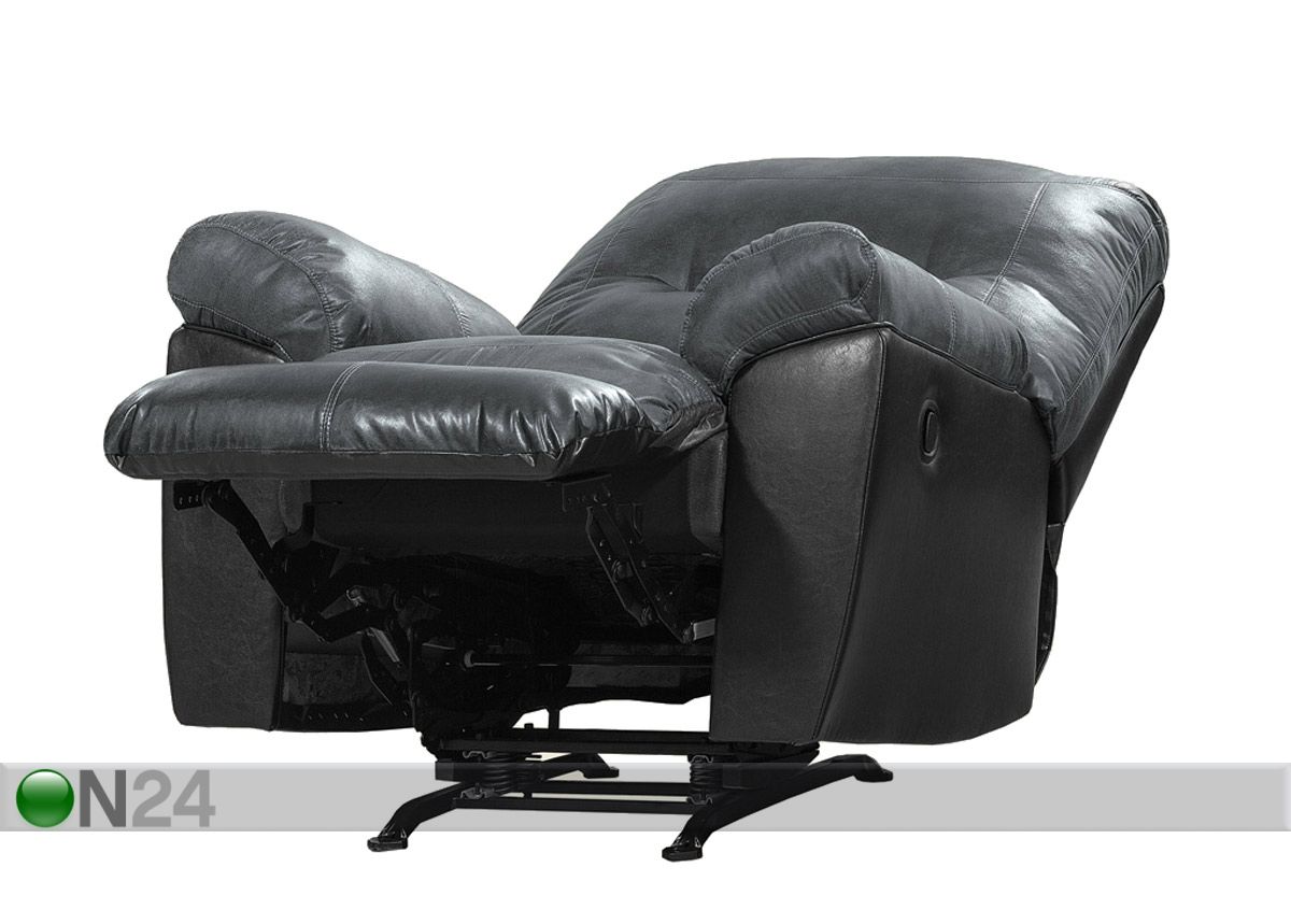 Кресло с механизмом подножки Mirtel, тёмно-серый/чёрный увеличить